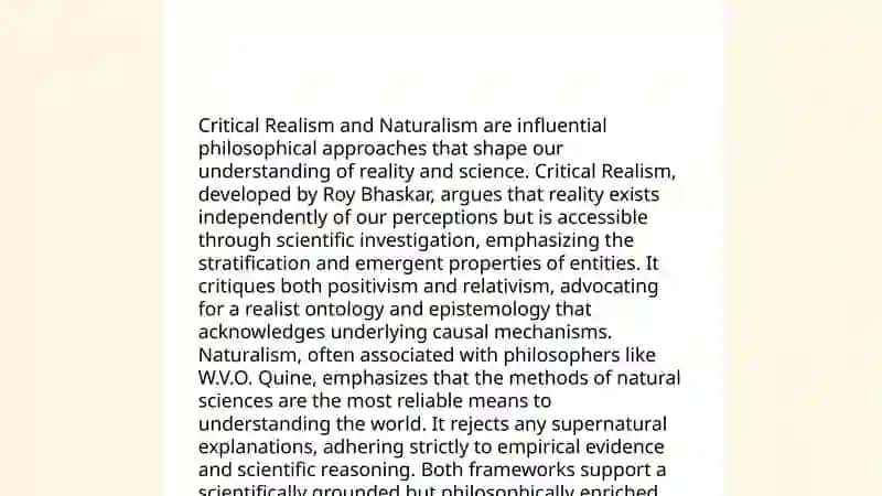 Comparison between Critical realism, naturalism and modern literature 4