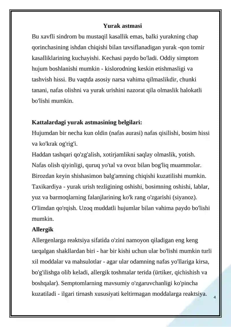 Bronxial astma xurujida yordam ko’rsatish 4
