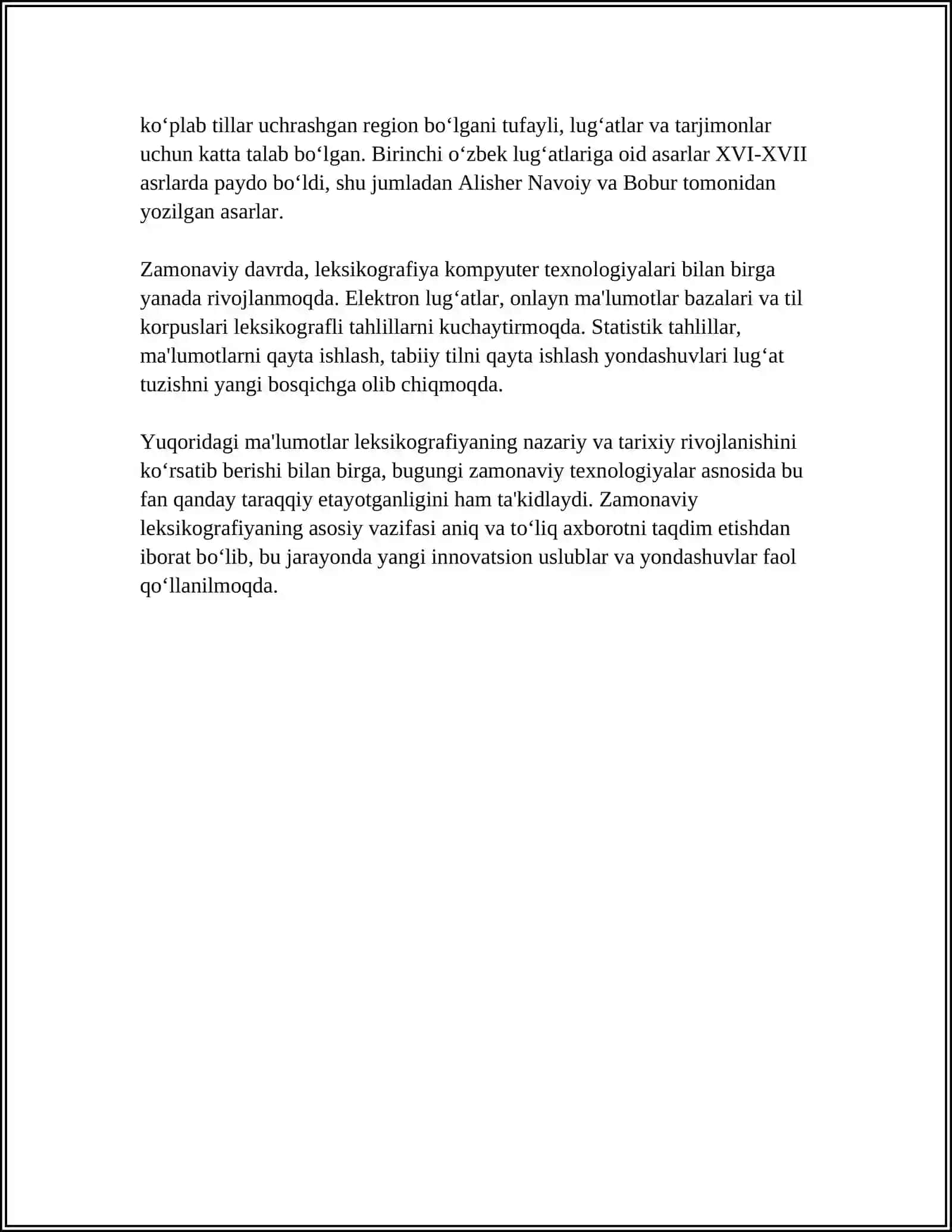 UMUMIY TILSHUNOSLIK FANIDAN "LEKSIKOGRAFIYA" MAVZUSI 4