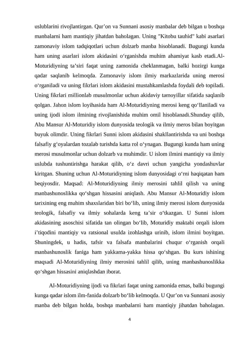 ABU MANSUR AL MOTURIDIY ILMIY MEROSI 4