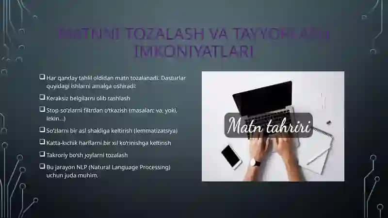 Matnlima'lumotlarni qayta ishlash dasturlari 4