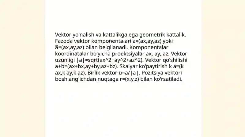 Fazoda analitik geometriya elementlari 4