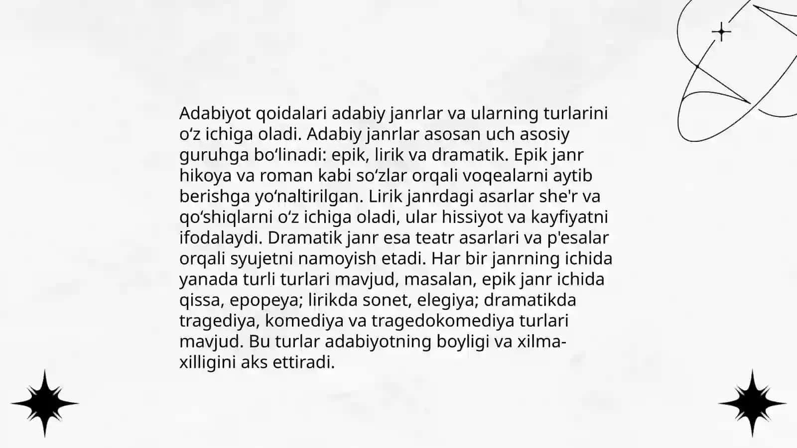 "Adabiyot qoidalari" va "Aruz haqida" asarlari tahlili 4