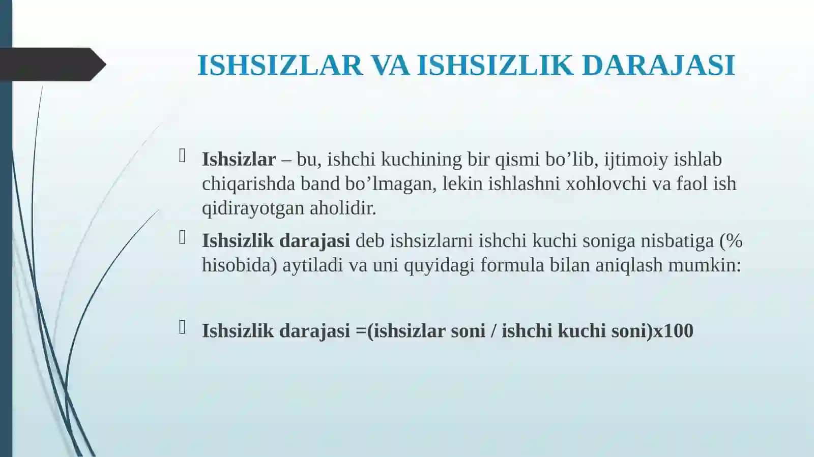 ISHSIZLIK VA INFLYATSIYA DARAJASINING IQTISODIY TAHLILI 4