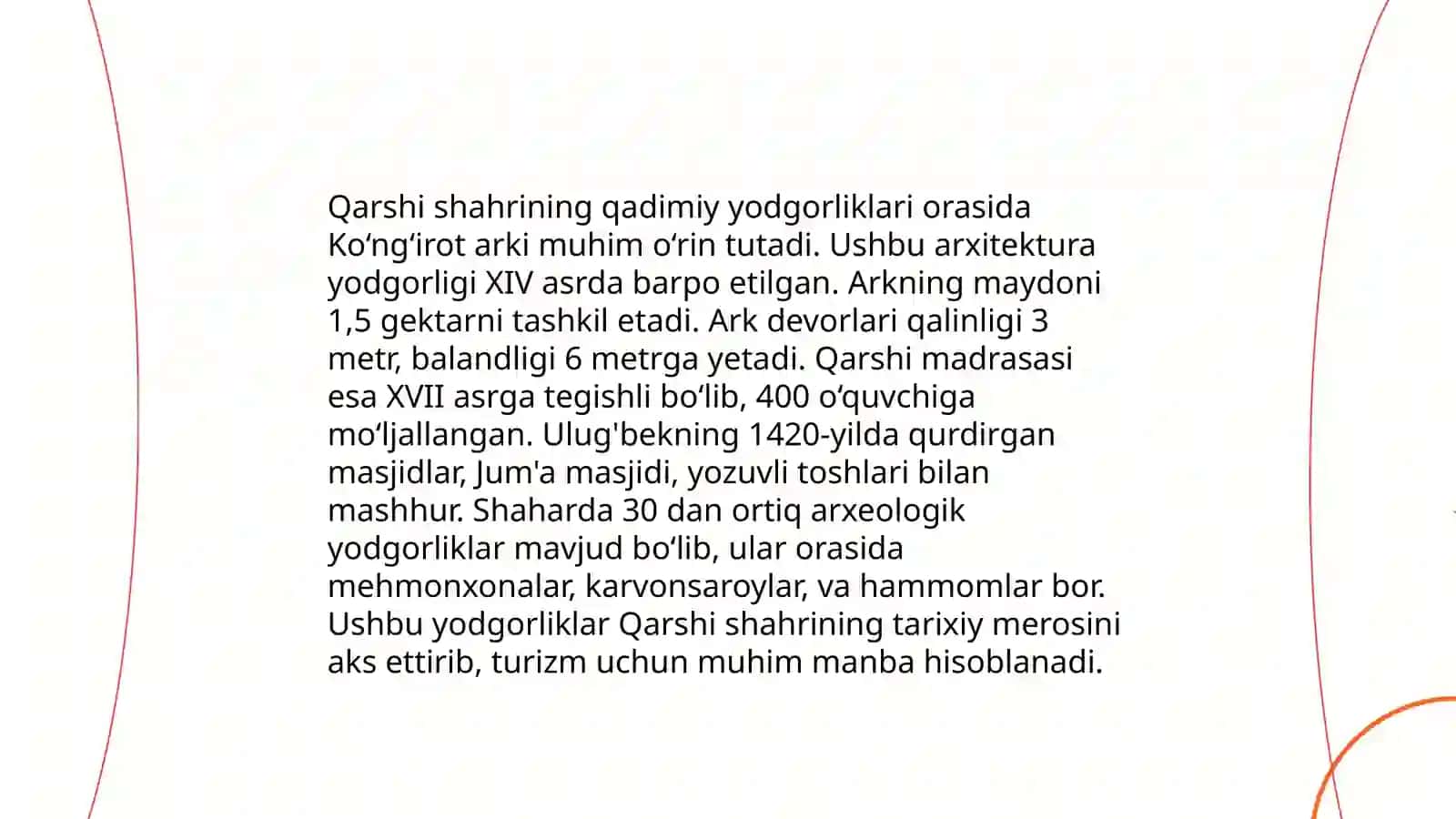 Qashqadaryo viloyati tarixiy obidalari va tabiati 4