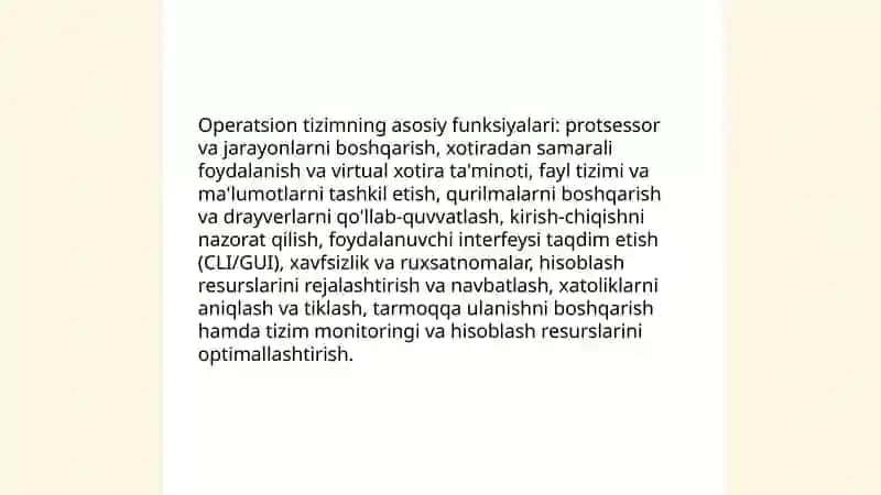 Kompyuter operatsion sistemalari 4