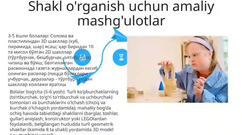 Turli yoshdagi bolalarda predmetlar shakli va ularning qismlarini taxlil qilish va mashq qildirish 4