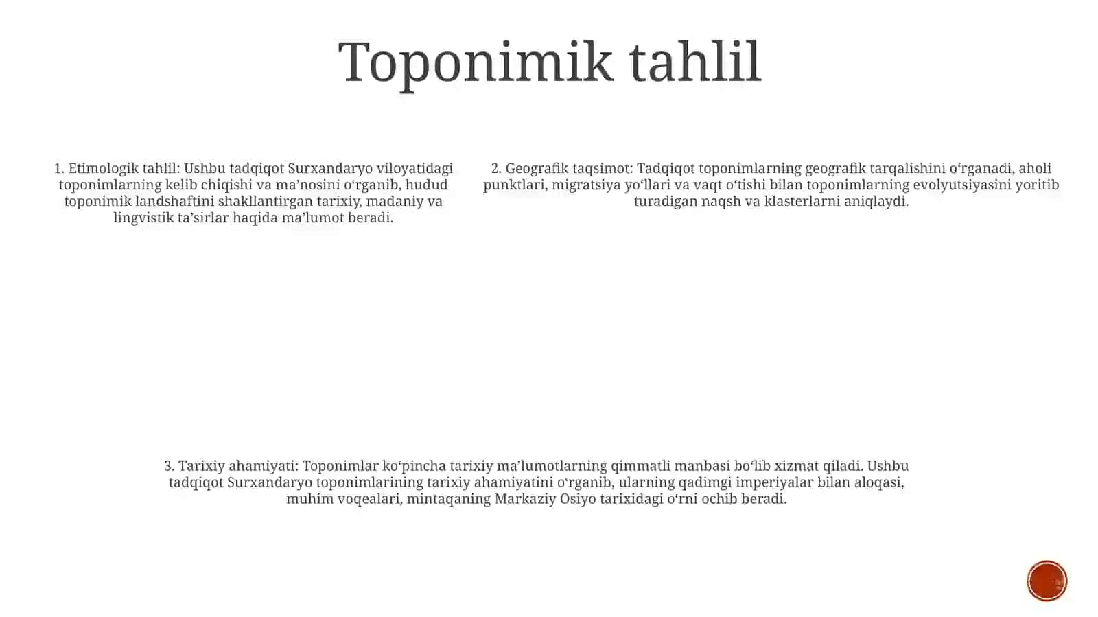 Surxandaryo Toponimimlarining Ilmiy Òrganilishi 4