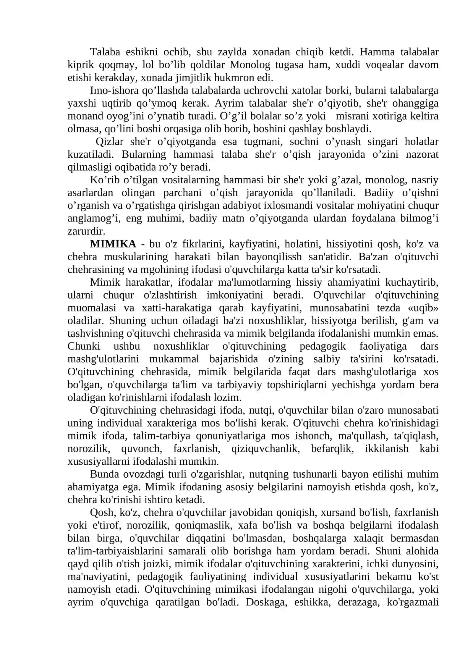 Noverbal aloqa vositalari. Imo-ishoralar. Mimik. Pouza 4