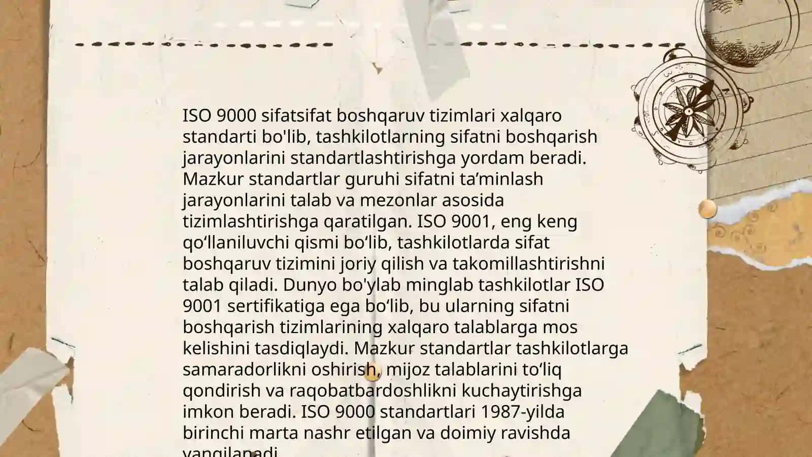 ISO 9000xalqaro standarti va sifatini boshqarish tizimlari 4