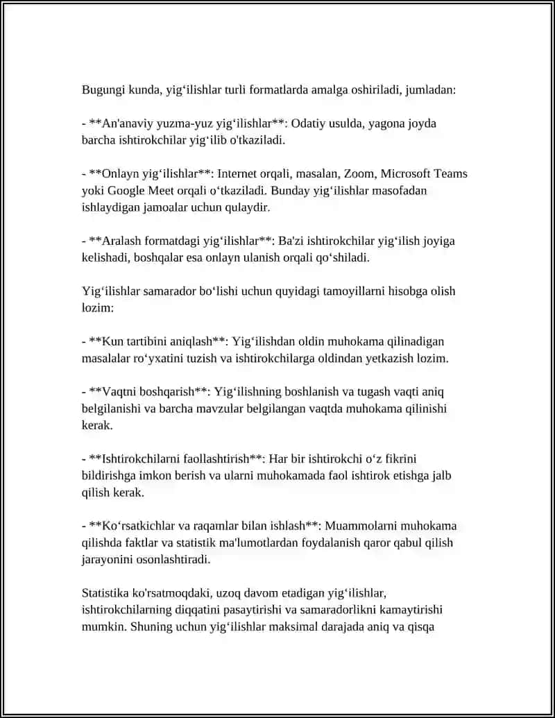 Yig‘ilishlar 4