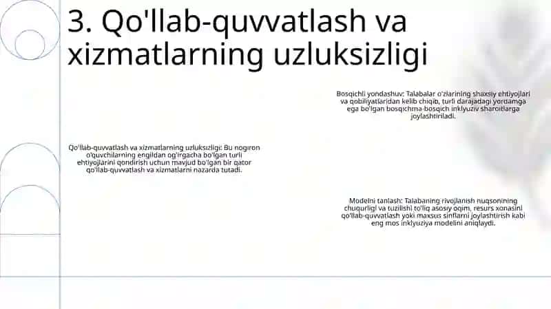 Alohida Yordamga Muhtoj Bolalarda Rivojlanishidagi Nuqsonining Chiqurligi Va Tuzilishiga Qarab Inklyuziya Modellarini Tanlash 4