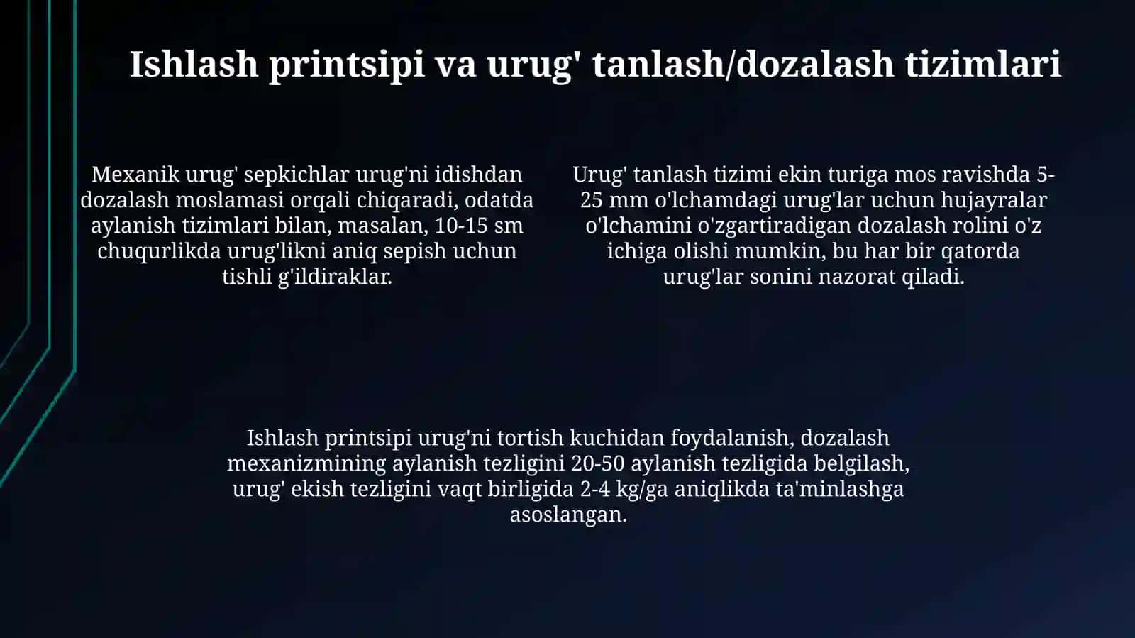 Mexanik urugʻ ekish mashinasi vaishlashprinsipi 4