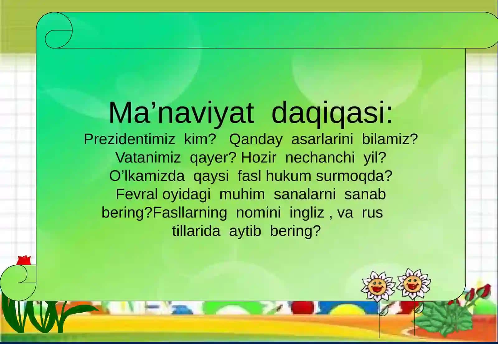 3-sinf Ona tili fanidan Sifat mavzusida dars ishlanma 4