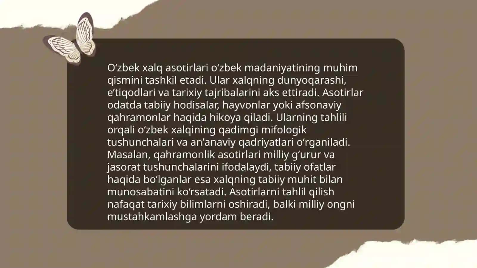 Asotirlar va qahramonlik qissalarini tahlil qilish 4