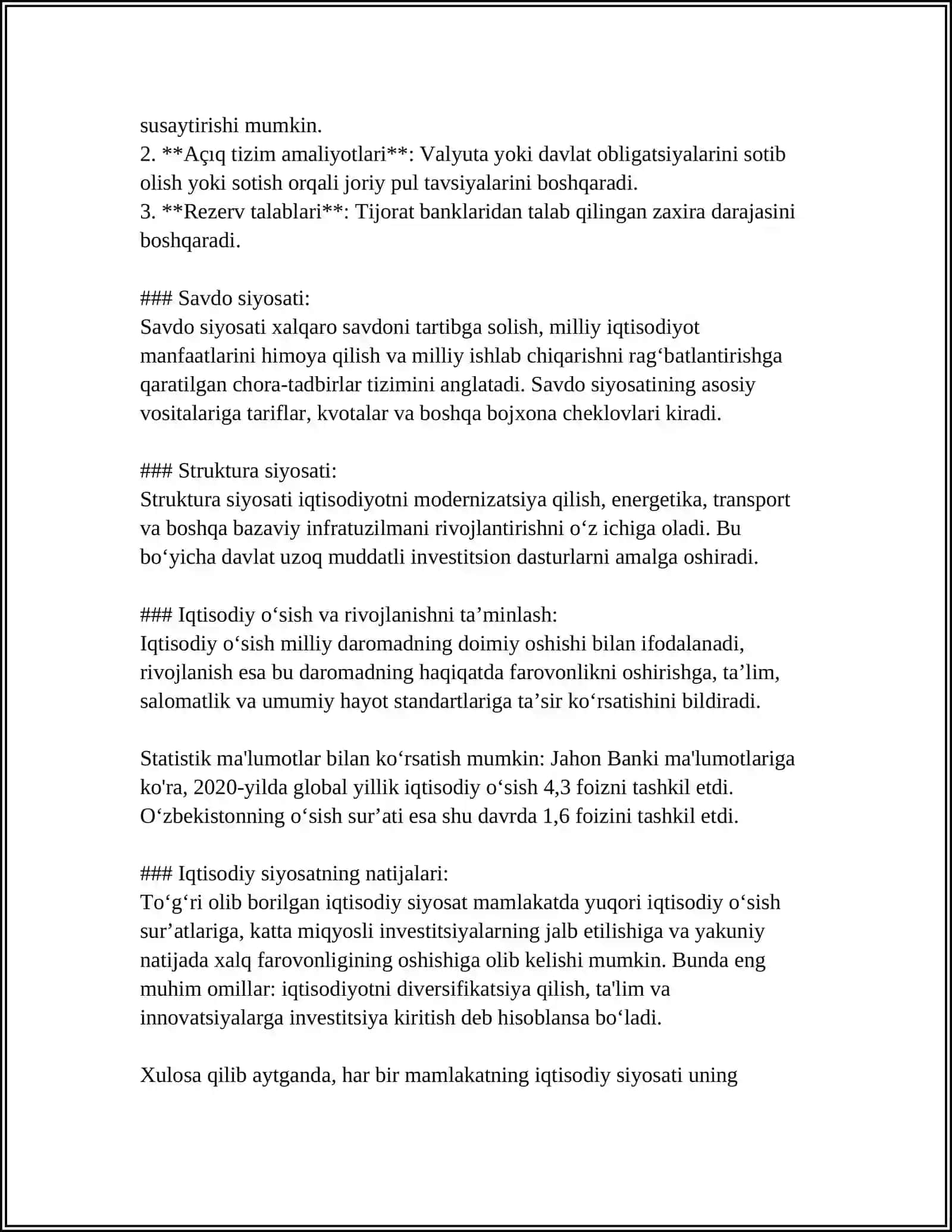 IQTISODIY SIYOSATNING MAQSADI VA VAZIFALARI 4