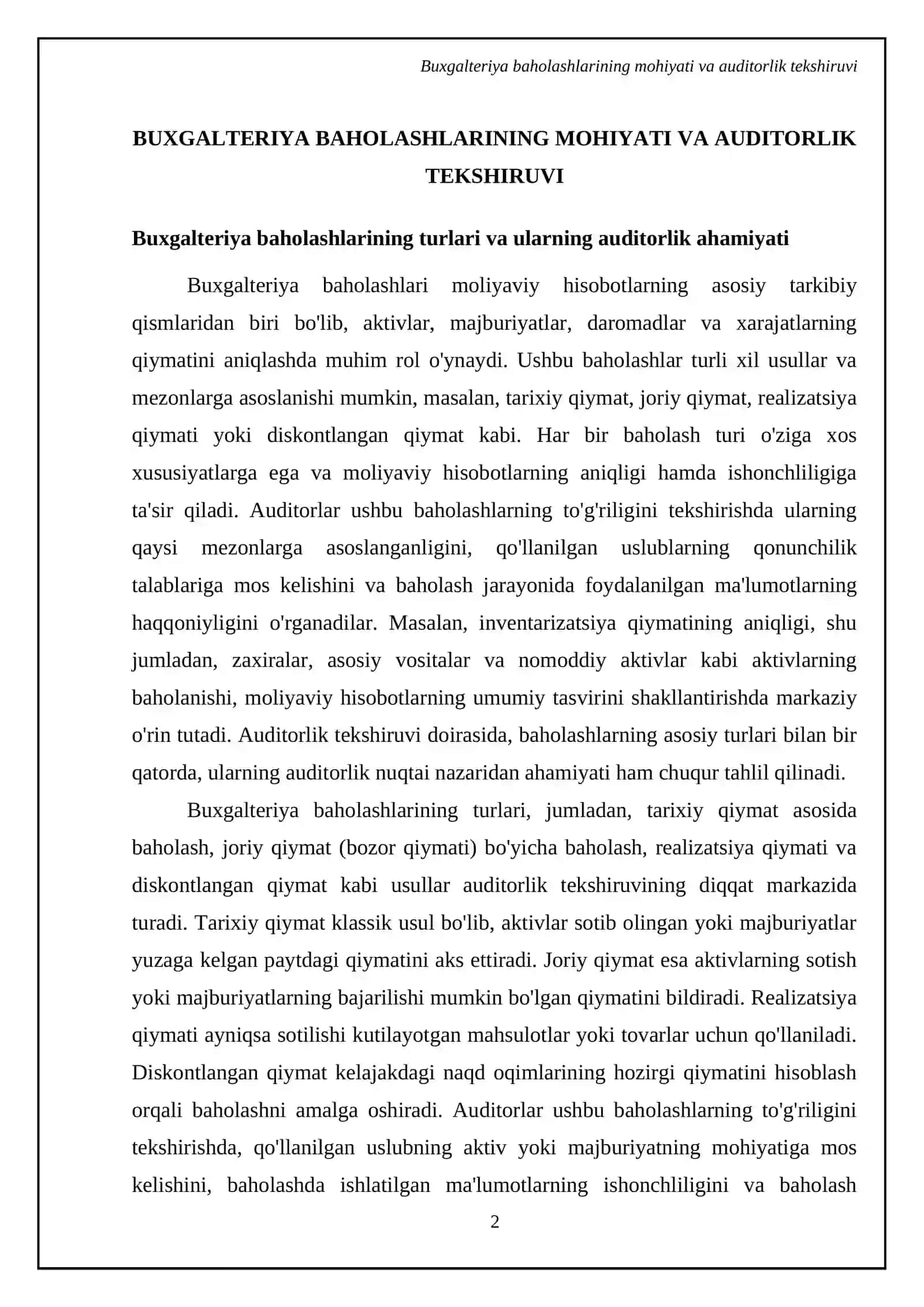 Buxgalteriya baholari va adolatli qiymat auditi (XAS 540) 4