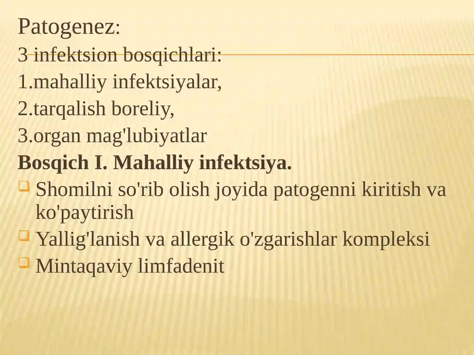 Borrelioz. Etiologiya, epidemiologiya, patogenez, klinika, laborator diagnostikasi, davolash va profilaktik chora-tadbirlar 4
