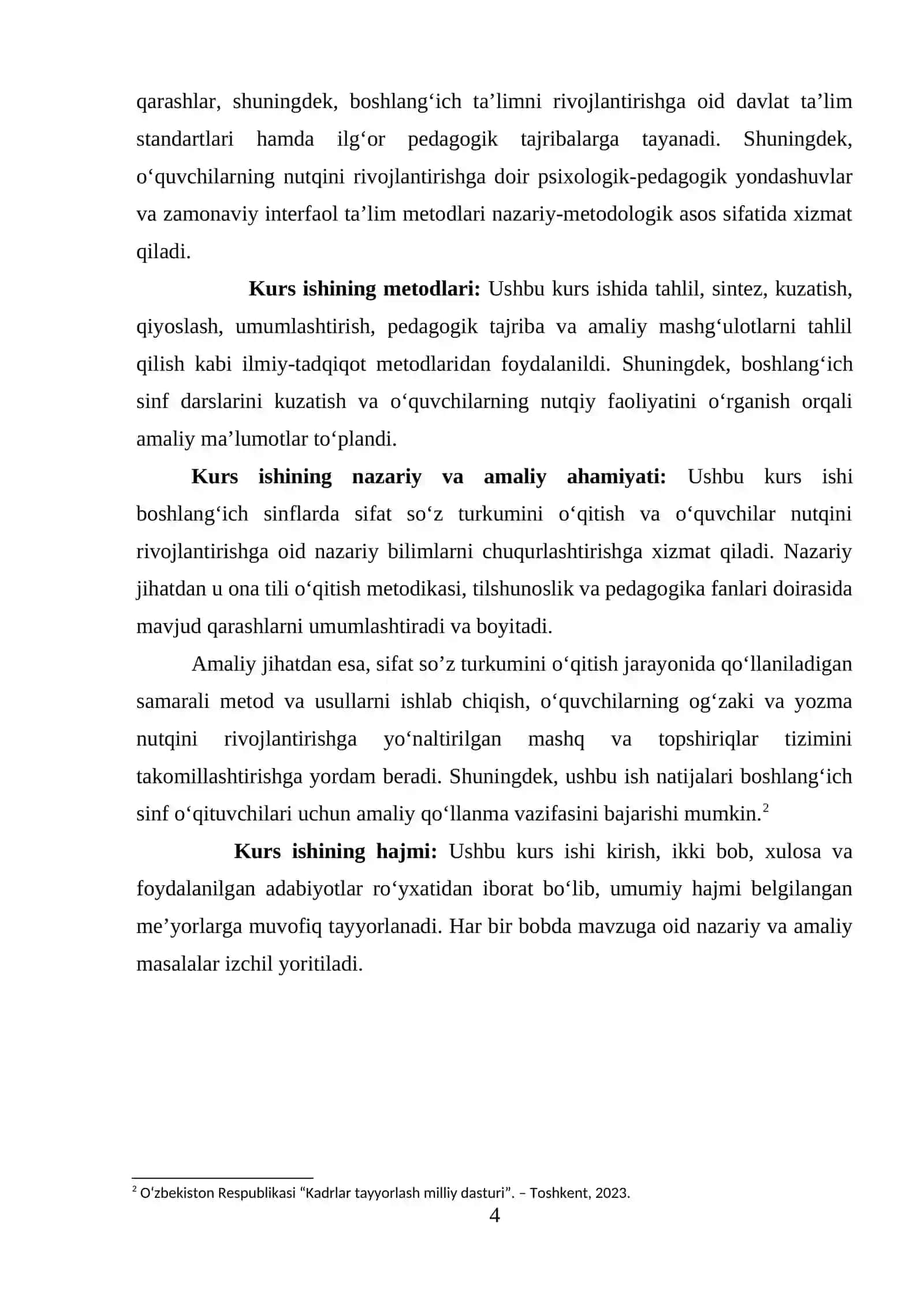 SIFAT SO'Z TURKUMINI O'RGANISH JARAYONIDA O'QUVCHILAR NUTQINI O'STIRISH 4