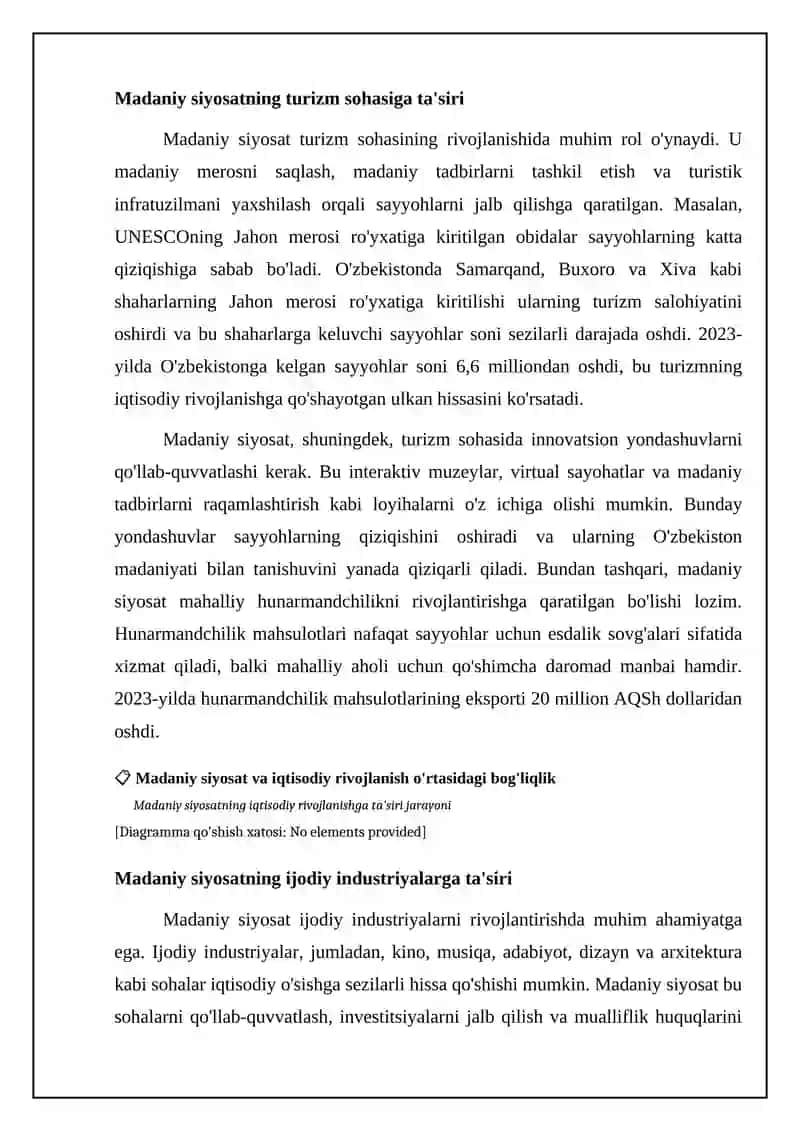Madaniy siyosatning iqtisodiy taraqqiyotga tasiri 4