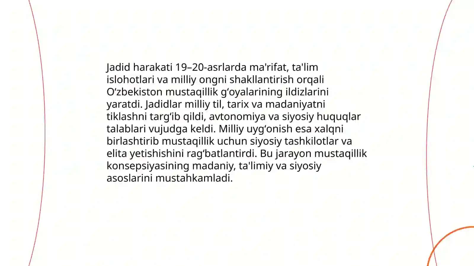 Oʻzbekistonda mustaqillik gʻoyalarining asoslari 4