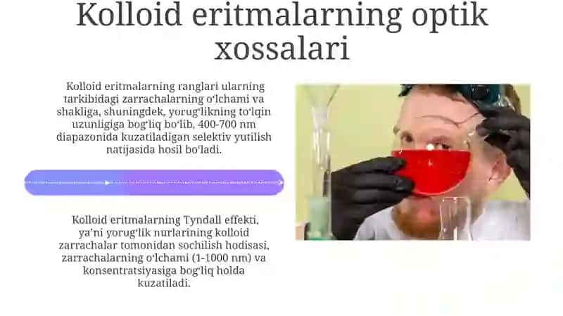 Kolloid kimyo, zamonaviy kimyoning nazariy asosi 4