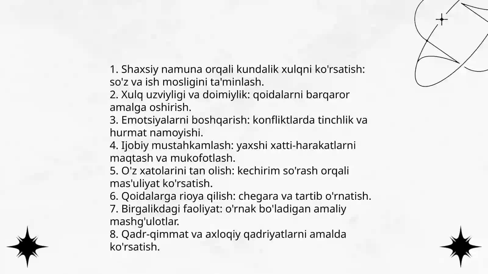 Bolalarni tarbiyalashda shaxsiy namunadan foydalanish 4