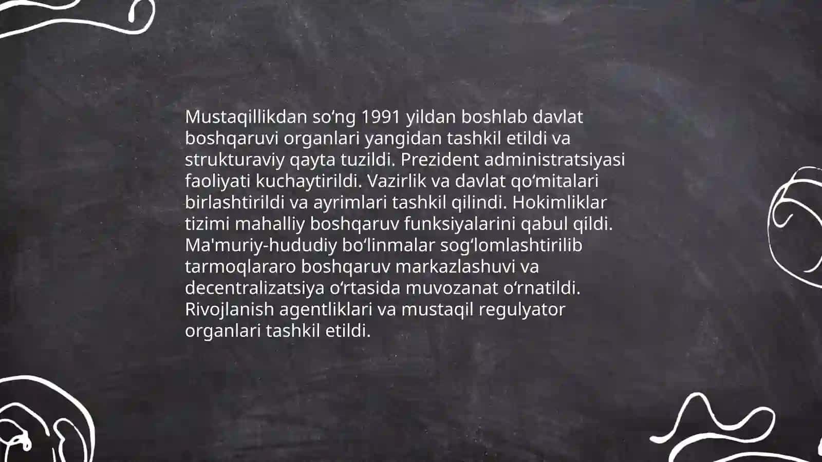 Mustaqillik yillarida davlat boshqaruv tizimida amalga oshirilgan islohotlar 4