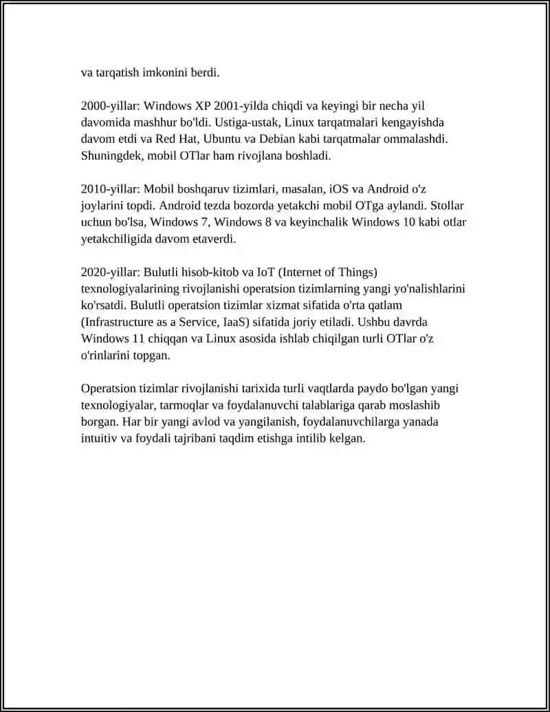 SHAXSIY KOMPYUTERLARNING OPERATSION TIZIMLARI 4