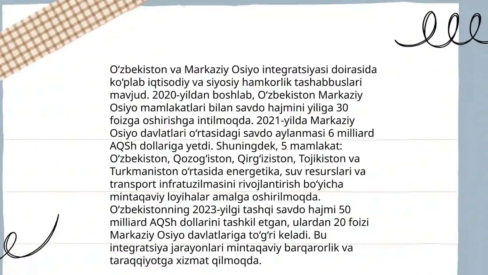 O'zbekistonning geosiyosiy holatiga tavsif berish 4