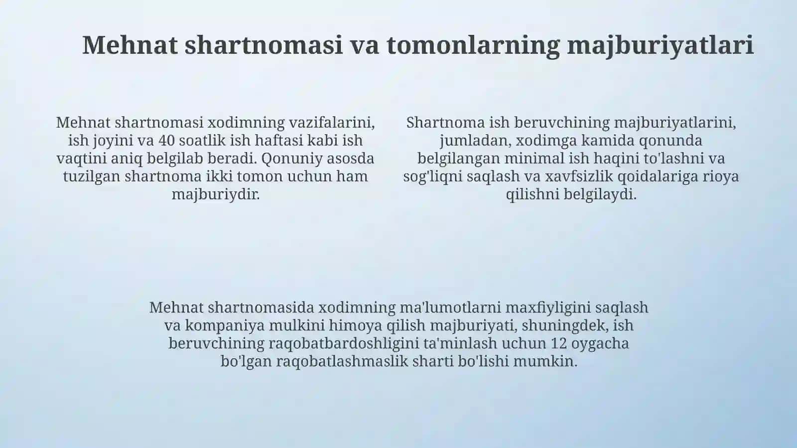 Rahbar va xodim munosabatlarning huquqiy asoslari 4