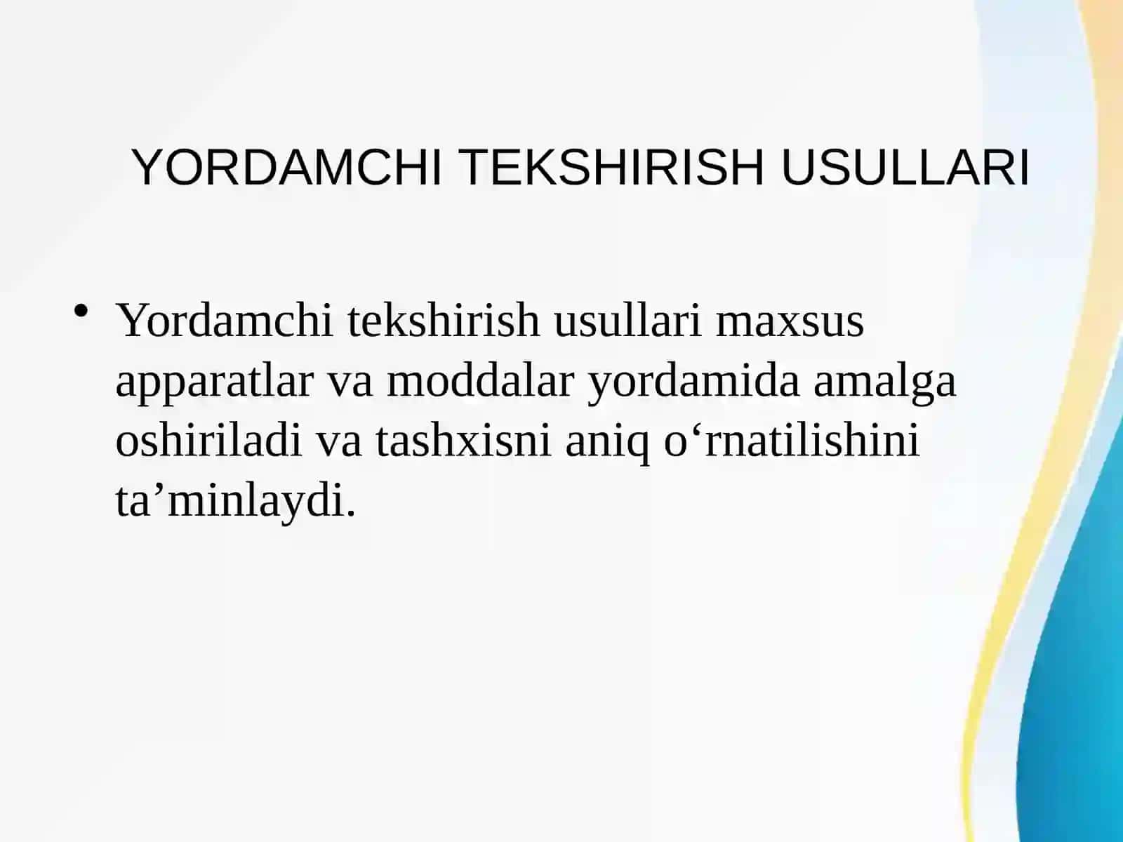 Bolalarda rentgen taxlil, EOD, termodiagnostika, allergik va bakteriologik tekshiruvlar. 4