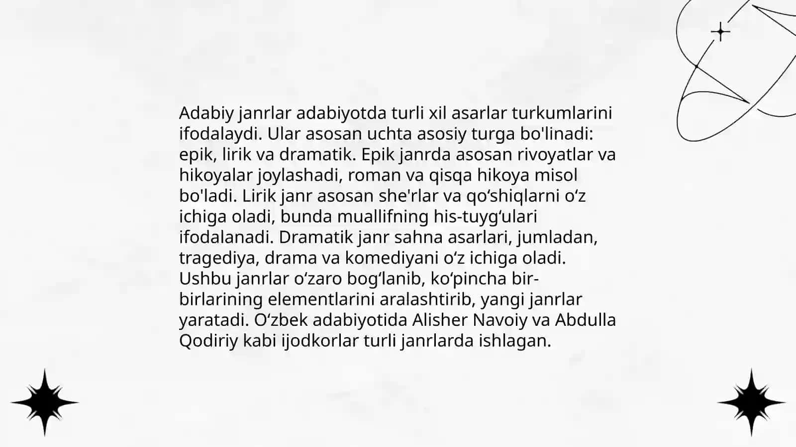 ADABIYOTSHUNOSLIK - BADIIY ADABIYOT HAQIDAGI FAN TING - 2308 Eshmirzayeva Chinora 4