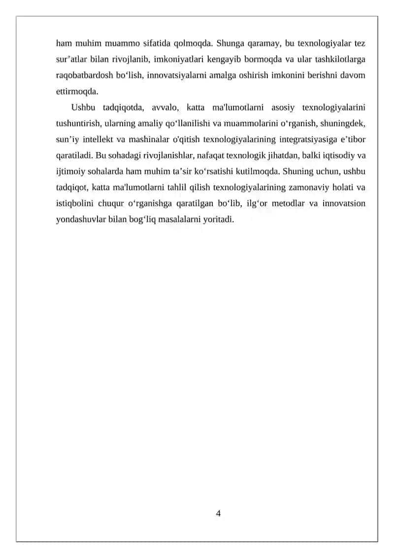 Katta ma'lumotlarni (Big Data) tahlil qilish texnologiyalari 4