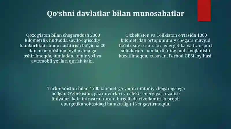 Oʻzbekiston Xalqaro Tashkilotlar Bilan Hamkorlik Aloqalari 4