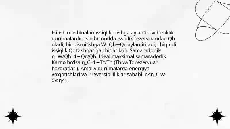 Sikl. Isitish va sovitish mashinlari 4