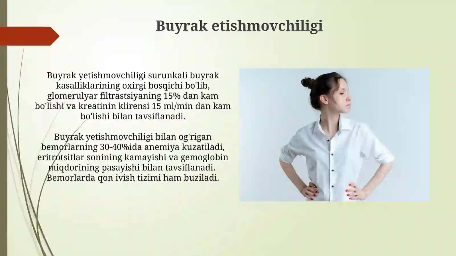 Buyrak va siydik ajratuv yoʻllari kasalliklari 4