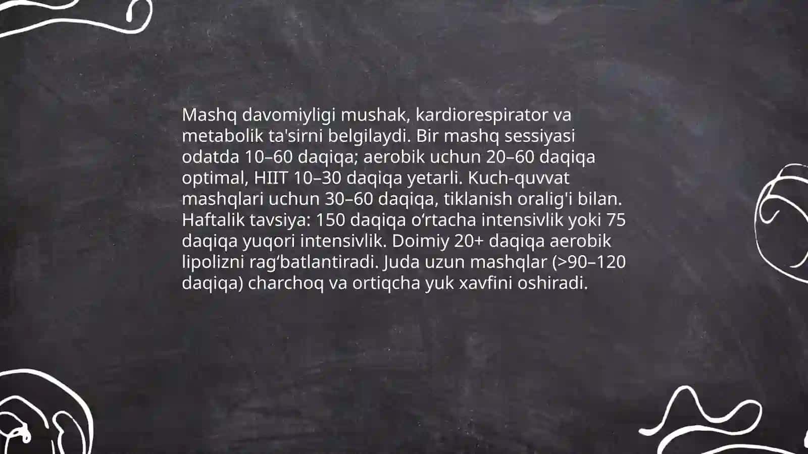 Jismoniy mashqlarning ta'sirini belgilovchi omillar 4