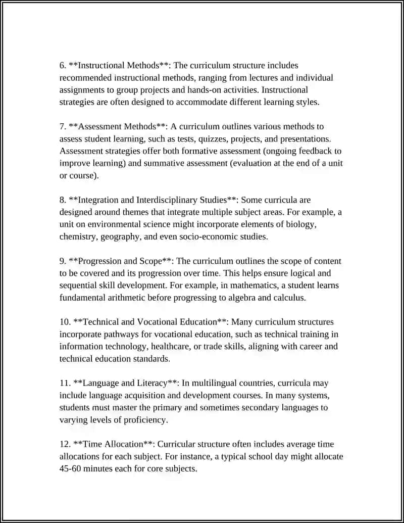 Curriculum Structure 4