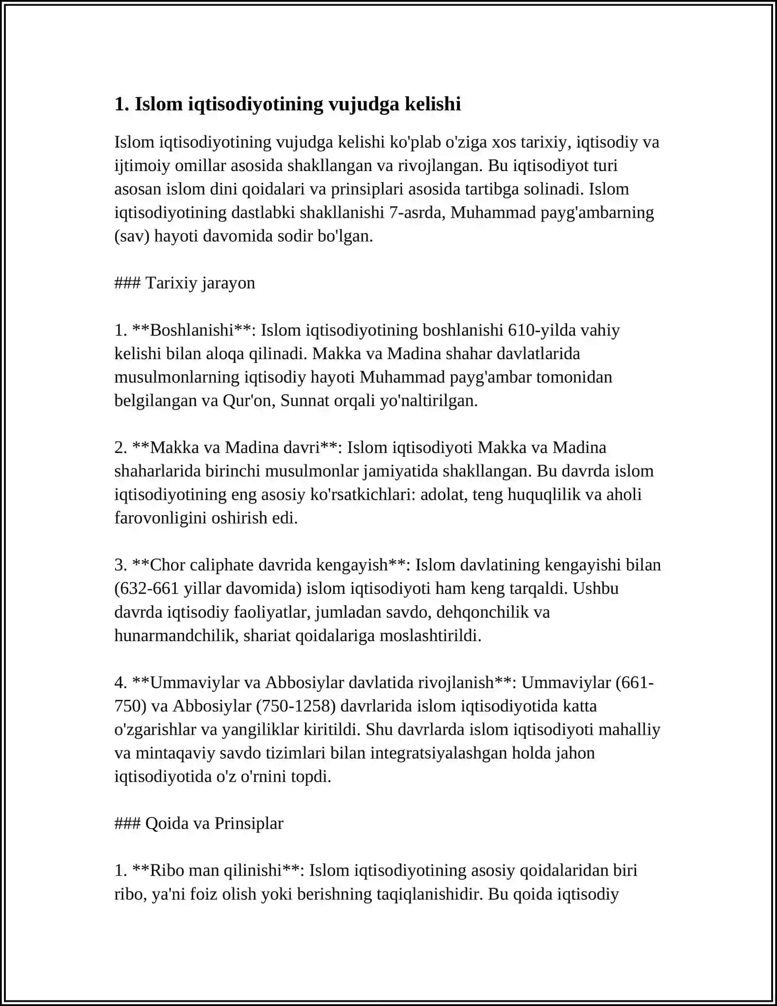 ISLOM IQTISODIYOT TARIXI 4