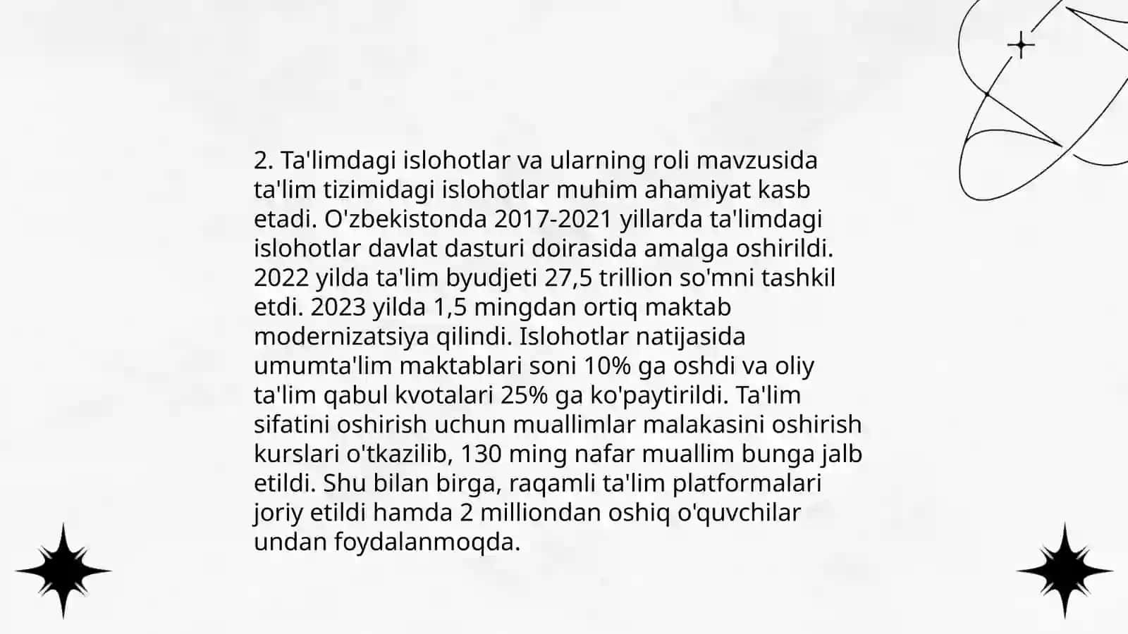 Ta'lim taraqqiyotining tarixi 4