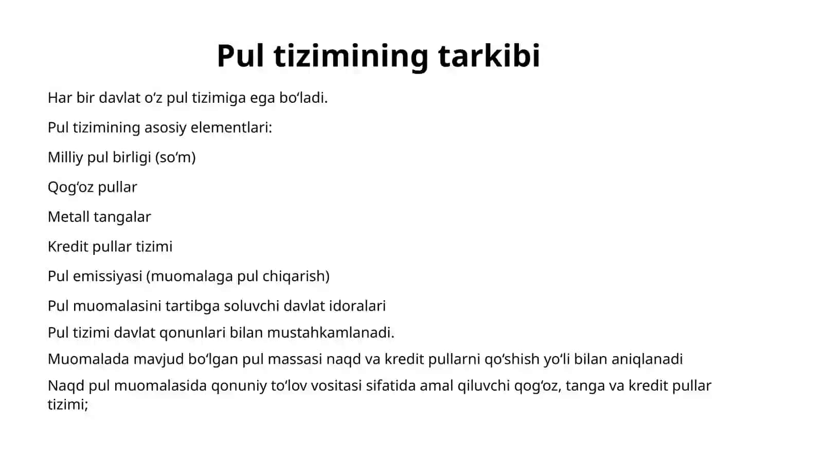 Oʻzbekiston Respublikasining pul tizimi 4