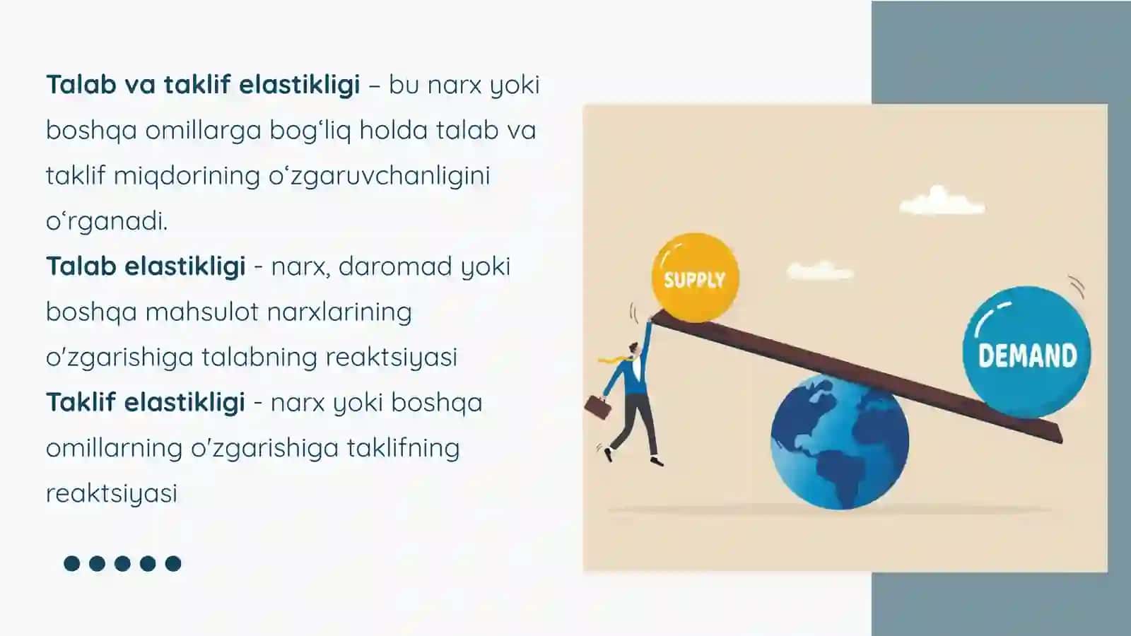 Talab va Taklif elastikligi 4