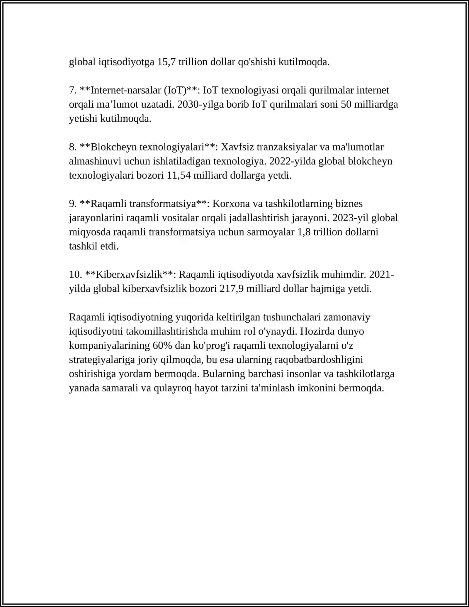 RAQAMLI IQTISODIYOT BIZNESNI TASHKIL ETISHNING XUSUSIYATLARI 4