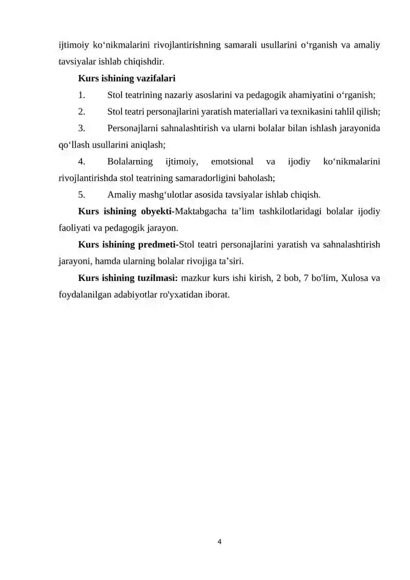 MAKTABGACHA TA'LIM TASHKILOTLARIDA STOL TEATRI PERSONAJLARINI YASASH VA SAHNALASHTIRISH .docx 4