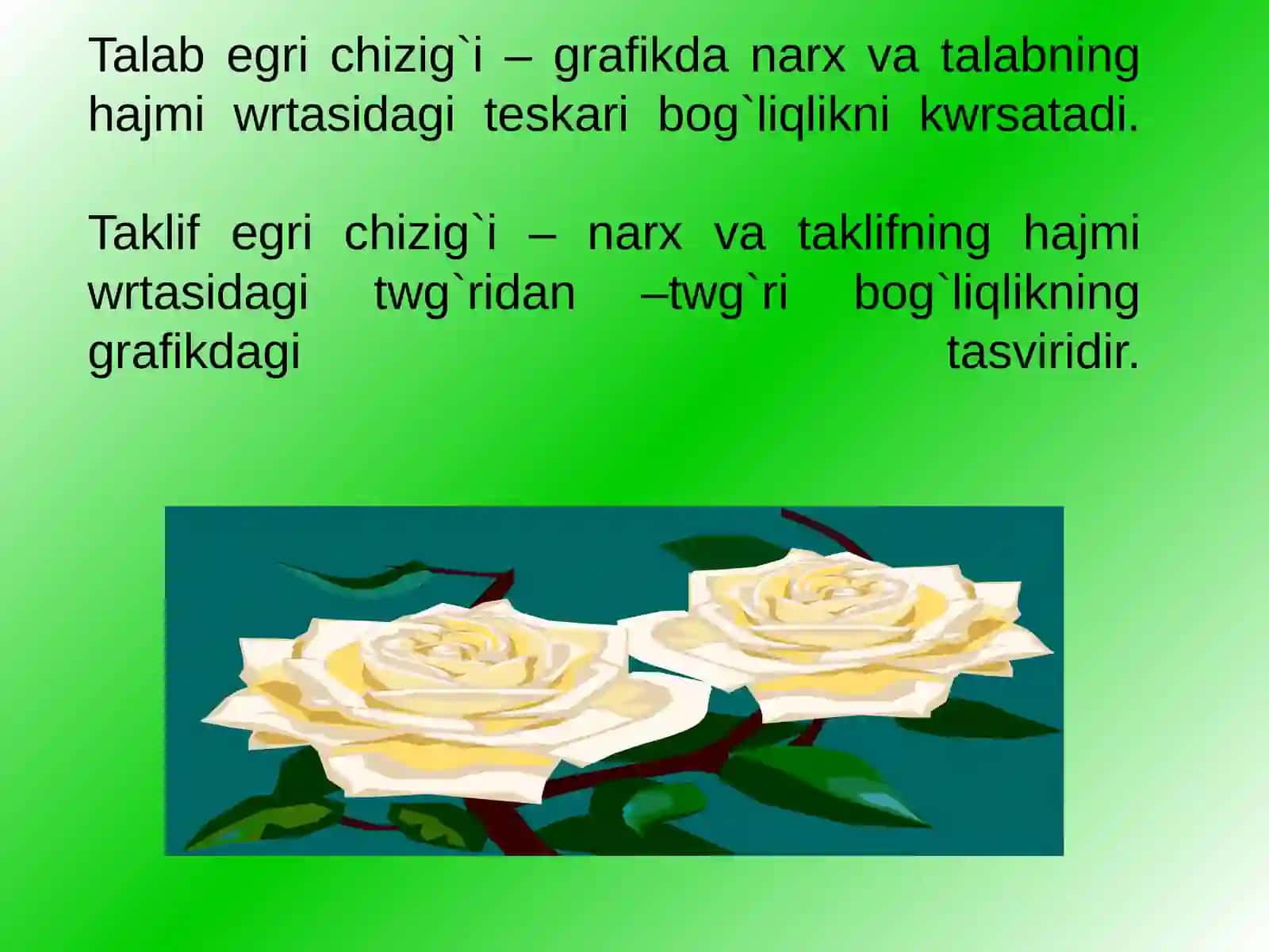 Talab tushunchasi uning egri chizig’i va talab qonuni talabning hajmiga va miqdoriga tasir etuvchi omillar 4
