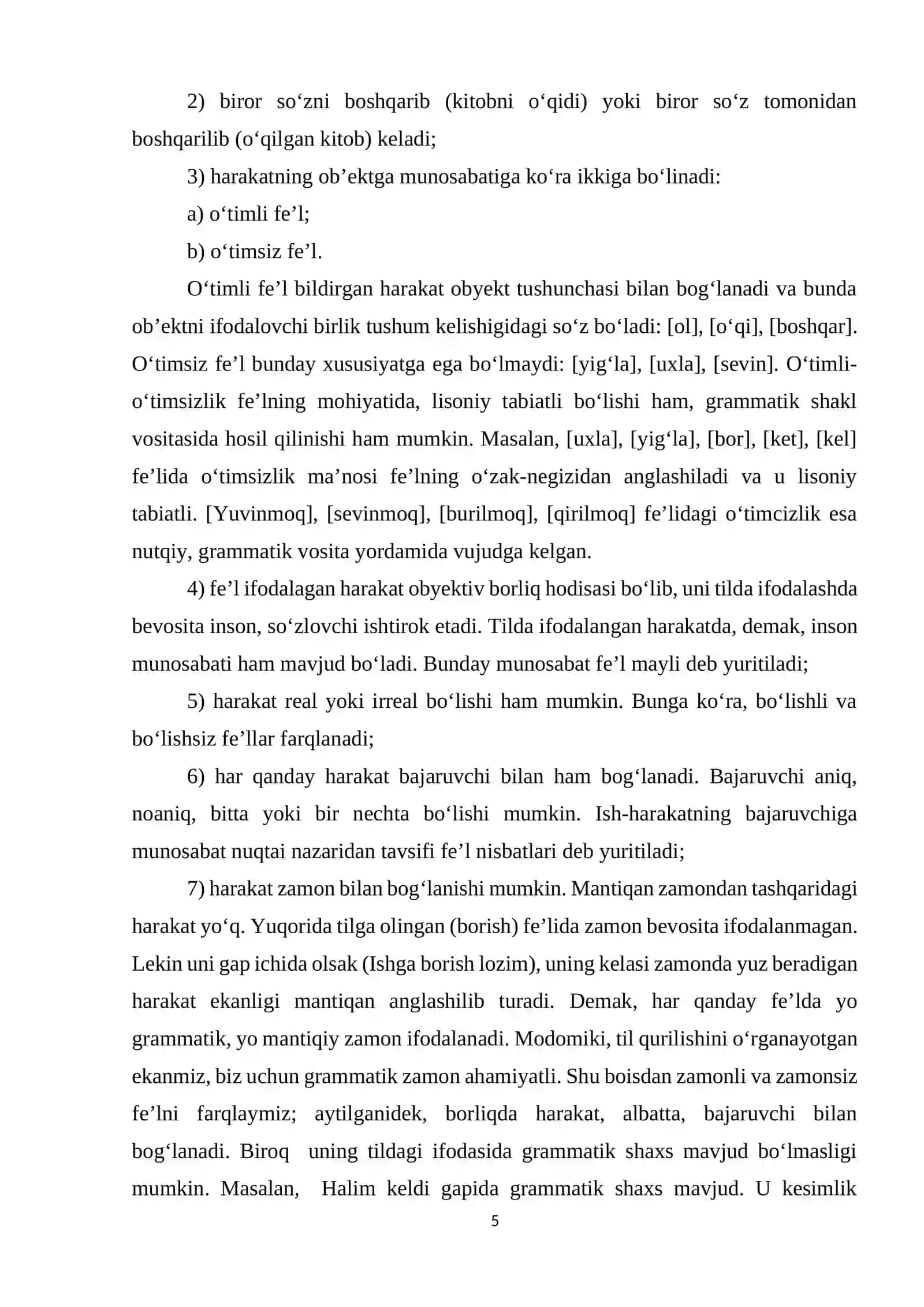 KURS ISHI: “FE’LNING FUNKSIONAL VA MODAL SHAKLLARI” 4