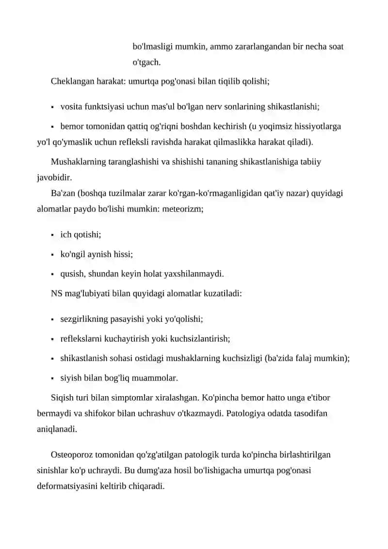 Bel umurtqasining sinishi: sabablari, yordami, davolash usuli 4