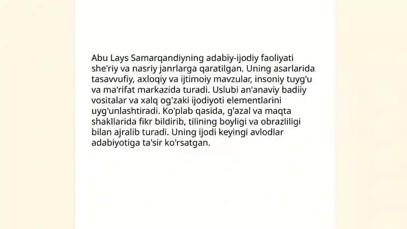 Abu Lays Samarqandiyning hayoti va oilaviy manbalari 4