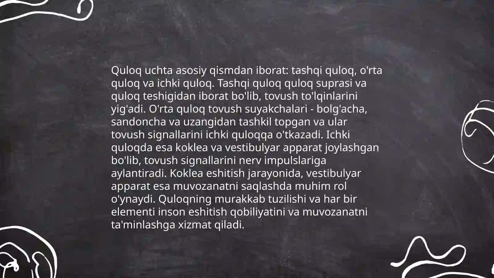 Eshitish va muvozanat azolari 4